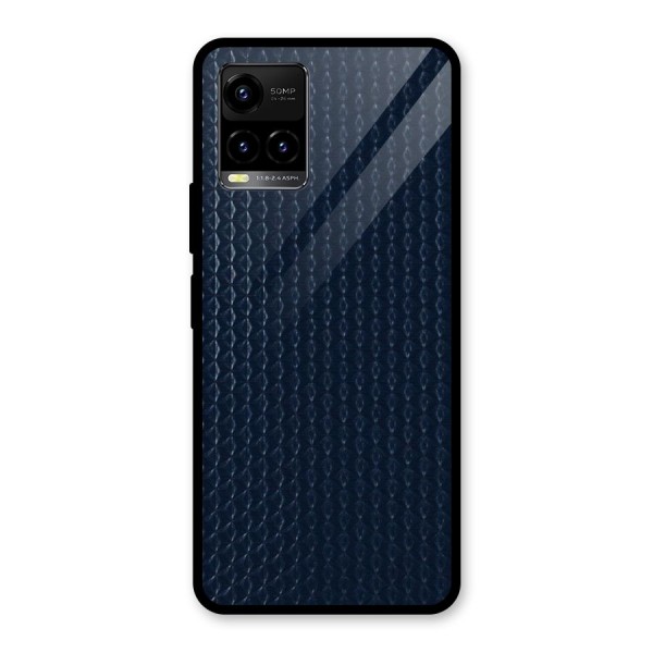 Blue Pattern Glass Back Case for Vivo Y21 2021